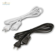 Netzkabel 2m mit Schnurschalter Eurostecker Stromkabel Anschlusskabel Ende blank