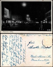 Ansichtskarte Neumünster Kuhberg bei Nacht, Capitol Kino 1955