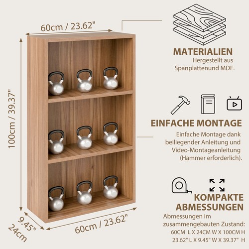 Bücherregal standregal mit - standregal, 3