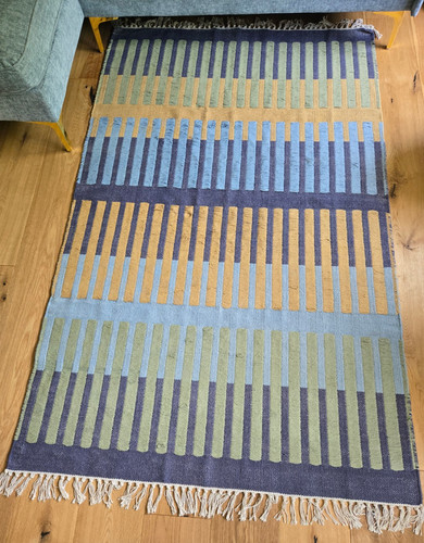 Teppich blau gelb - 100, %
