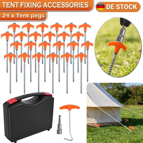 24x zelt heringe - 24x, stahl