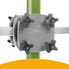 4smile Sonnenschirmhalter, für Balkongeländer, Grau