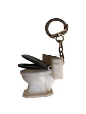WC-SITZ RETRO VINTAGE MINIATUR MODELL SCHLÜSSELANHÄNGER, SCHLÜSSELRING