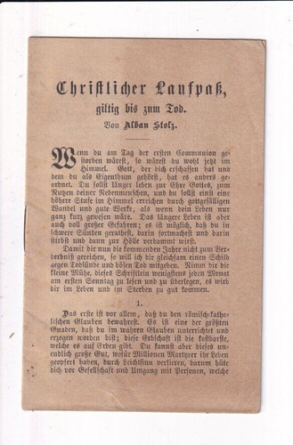 Altes heft christlicher - altes,