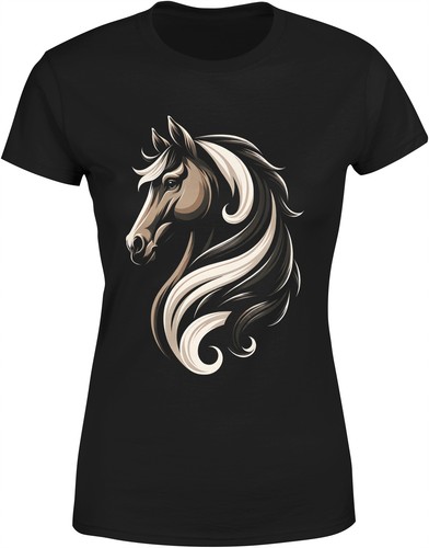 Damen shirt mit pferdemotiv - mit,