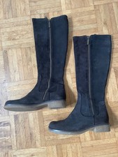 Italienische Stiefel Wildleder dunkelbraun...Top!