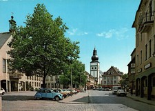 AK Attendorn im Sauerland, Rathausplatz, Oldtimer Ente, ungelaufen (Nr. 1784)