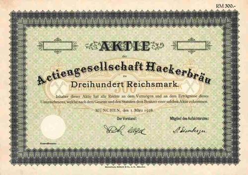 Hackerbräu münchen 1928 - münchen,