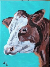 Acryl Gemälde original Kuh
