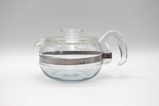 Vintage Pyrex Flame Ware Glass Tee Kanne, 6 Tassen Teekanne