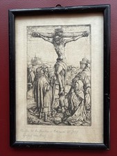Kupferstich Kreuzigung Christi Holländische Amsterdamer Kabinett um 1500 RAR
