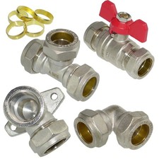 Kupferrohr Klemmfitting Klemmringverschraubung 15 18 22 28 Rohrverschraubung