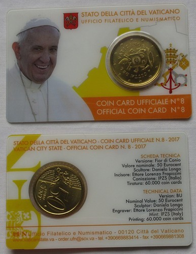 Vatikan euro cent münze - 50,
