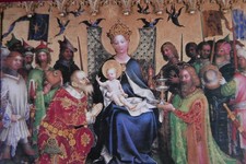 1 Künstlerkarte Weihnachten  von Stefan Lochner Anbetung der Könige    B25/02
