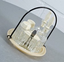 Gewürzmenage Menage Gewürzkarussell Pressglas Bakelit 12 tlg. Vintage 1950er J.