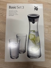 WMF Basic Set 3 Trinkset Wasserkaraffe & 2 Gläser Transparent Glas Alltag