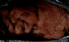 1 kg dunkelbraune Alpaka-Rohwolle, A-Wolle,Bastelwolle, Füllwolle, Strickwolle,