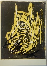 Georg Baselitz signiert Kunst