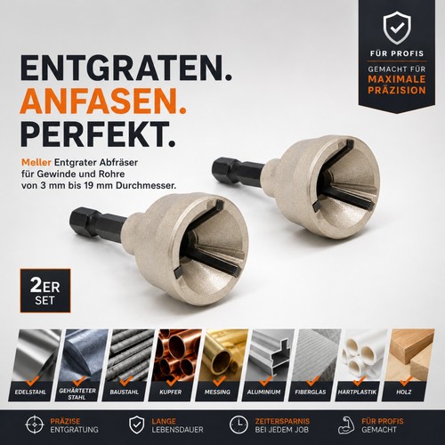 Entgrater abfräser 2er - 2er, set