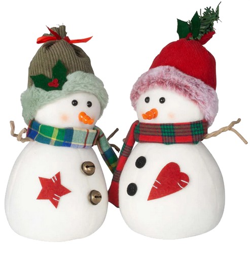 Dekofigur schneemann - schneemann, (2er