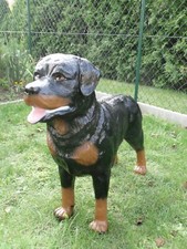 Rottweiler lebensgroß stehend Tierfigur Dekoration Hund 86x70cm eigener Versand