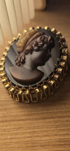Kamee brosche frauenportree - brosche,