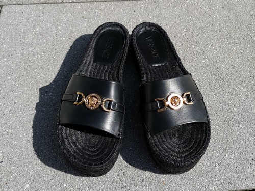 Versace pantoletten schwarz - versace,