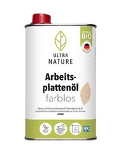 ULTRA NATURE Arbeitsplattenöl Holzöl 0,5L bio vegan für Kinderspielzeug Farblos
