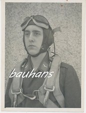  Portrait Luftwaffe Pilot Flieger mit Gurtzeug-Fallschirm-Fliegerhaube (a159)