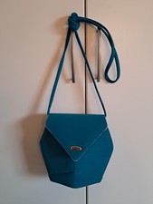 Stylische Umhängetasche türkis samtartig Abendtasche