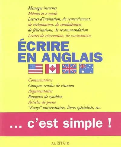 Ecrire anglais c est - ecrire,