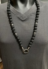 Herrenkette Lavastein mit Clip