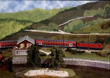 Modelleisenbahn Postkarte