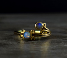 Ring Gold 333 Opal blau 16,5