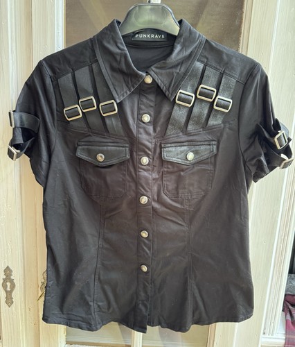 Punk rave military bluse - bluse, m