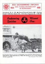 29.8.81 Sachsenring Zwickau- Wismut Aue