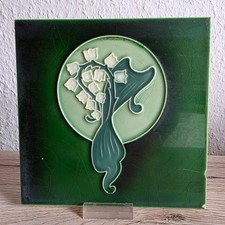 Antike Jugendstil Fliese | CÉRAMIQUES DE HASSELT | Belgien | Art Nouveau | 1900