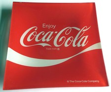 Coca Cola ® Glas Zahlteller Glasteller Geldteller Wechselgeldteller rot Enjoy