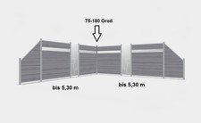 WPC Sichtschutzzaun Grau