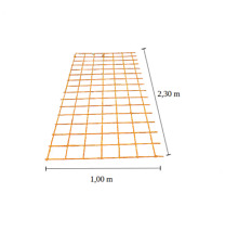 (17,38 €/m²) 6 Stück à 1,00x2,30m Stahlmatte Betonstahl Matte Baustahl R188A