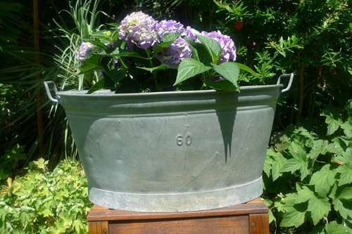 Antike ovale 60er zinkwanne - antike,