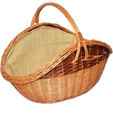 Kaminholzkorb Weide Jute