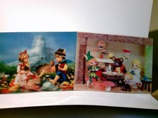 Nostalgie / Vintage. 3 D - Karten. 2 x Alte Ansichtskarte / Postkarte farbig, un