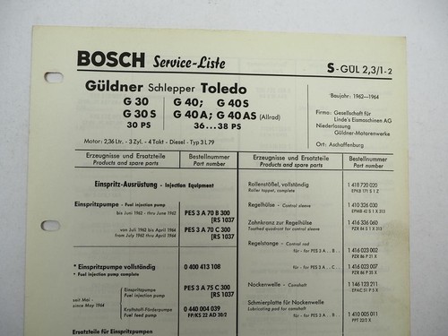 Original bosch service liste - original, service-liste