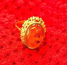 Antique Amber Gold Ring 8