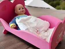 Zapf Chou Chou Holzbett in Herzform 36 - 48 cm mit Chou Chou Puppe Bett 