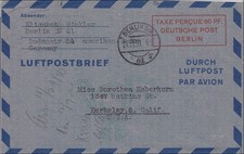Luftpostbrief - Taxe Percue