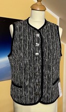 Weste Gr. 36 Tracht Tweed Boucle Janker ärmellos für Dirndl Gambos Moden