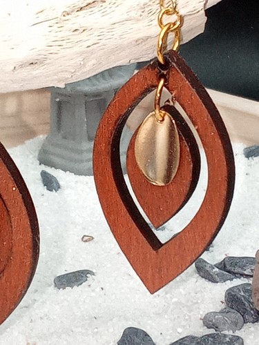 Holz ohrstecker earing wood - holz,