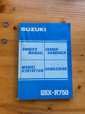 MANUEL D'ENTRETIEN, FAHRER-HANDBUCH, HANDLEIDING, OWNER'S MANUAL Suzuki GSX-R750
